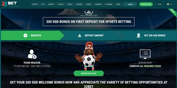 22Bet welcome bonus